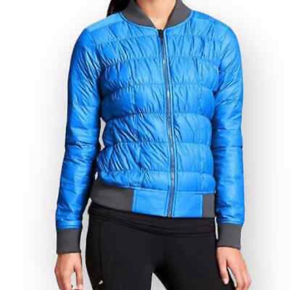 Athleta Dobby Bomber Jacket in RED!